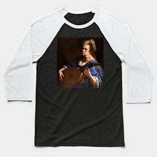 Self-Portrait as A Lute Player by Artemisia Gentileschi Baseball T-Shirt